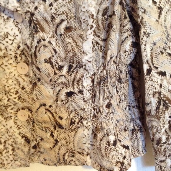 Laura Plus Petites Women's Animal Snakeskin Print Jacket Blazer Size 20 - Picture 3 of 8